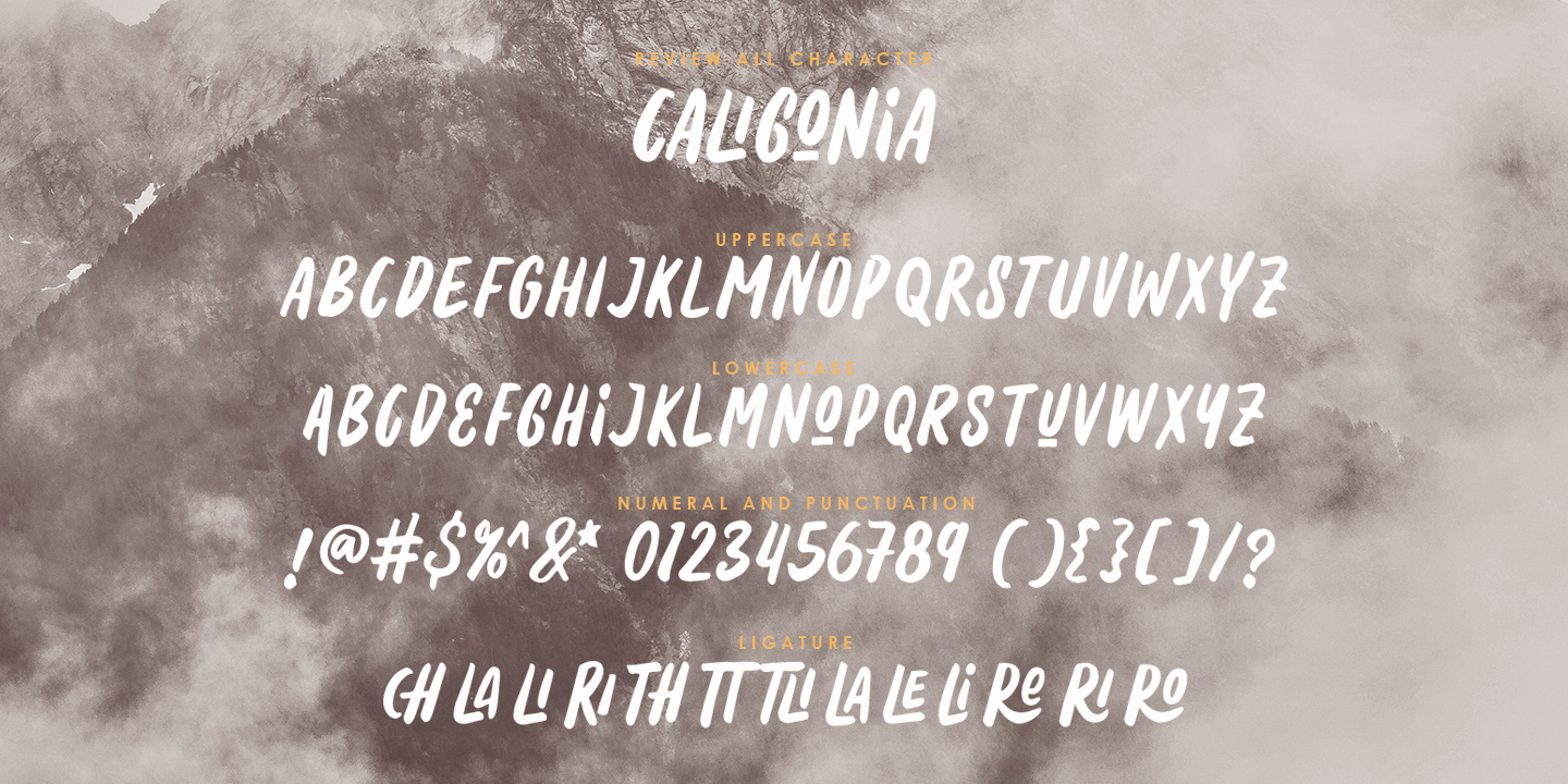 Пример шрифта Caligonia Regular
